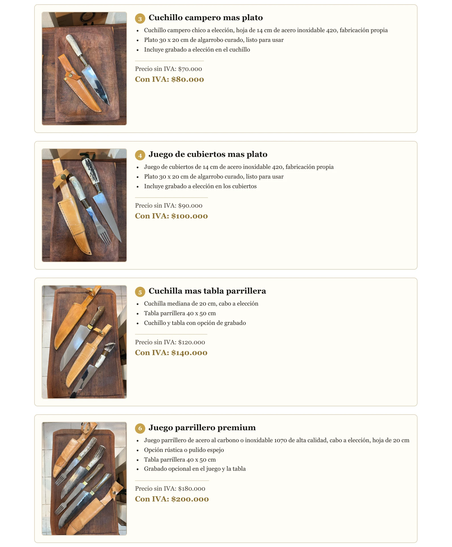 Catálogo de regalos empresariales, hoja 2
